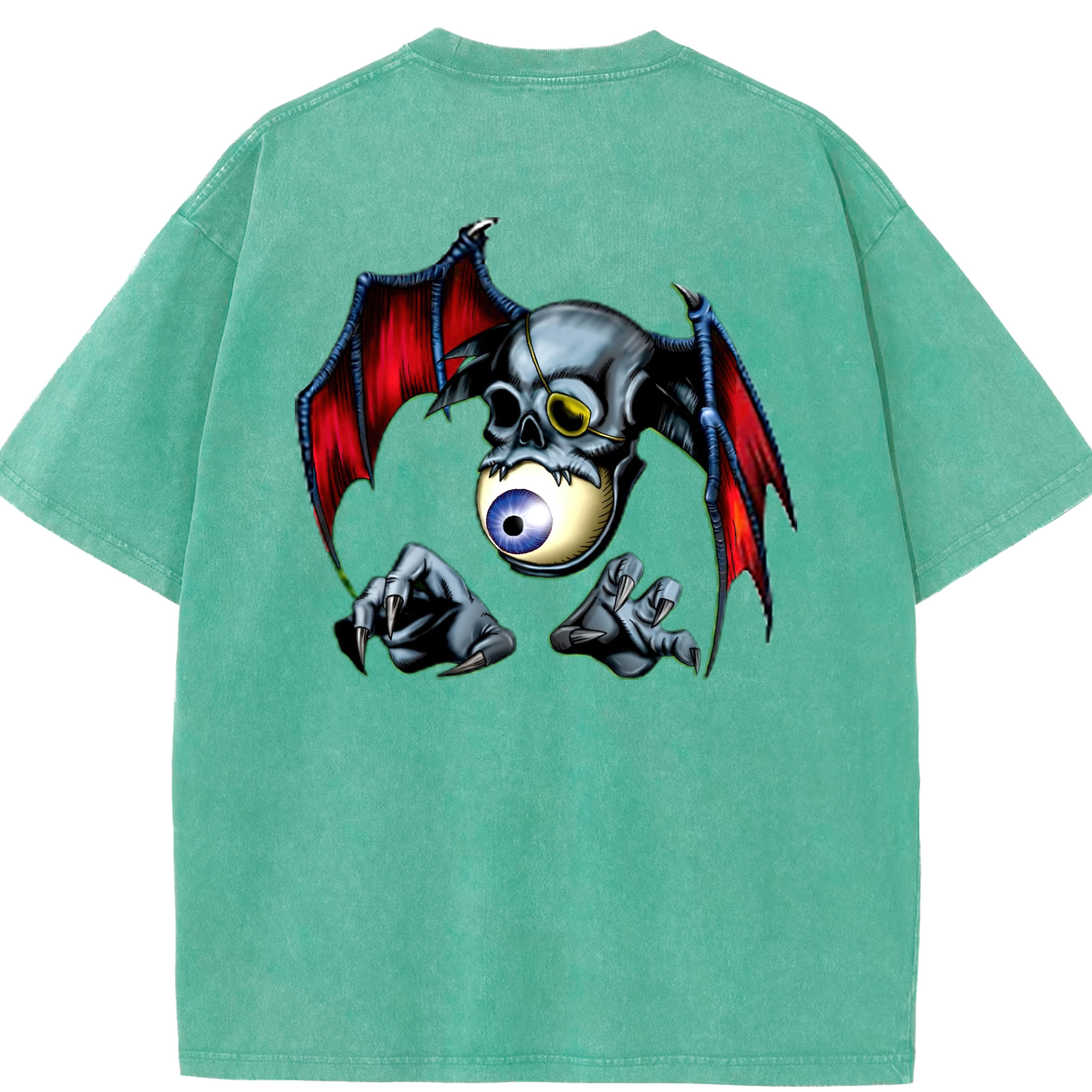 （画像用） 遊☆戯☆王 Yu-Gi-Oh! 綿100% ヴィンテージ風 半袖Tシャツ（背面プリント）